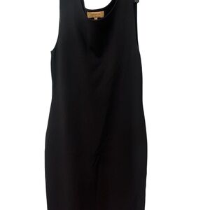 Jones New York Black Sleeveless Dress fall office sexy date LBD flattering med